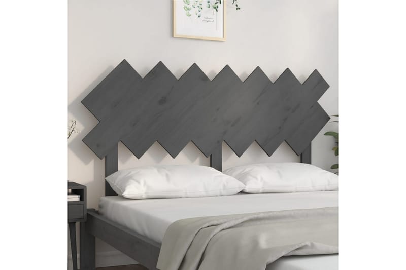 beBasic Sengegavl grå 151,5x3x81 cm heltre furu - GrÃ¥ - Møbler - Senger - Sengetilbehør & sengegavl - Sengegavl