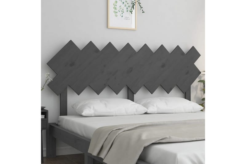 beBasic Sengegavl grå 159,5x3x80,5 cm heltre furu - GrÃ¥ - Møbler - Senger - Sengetilbehør & sengegavl - Sengegavl