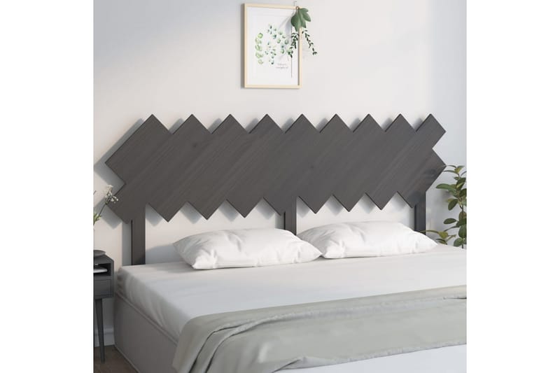 beBasic Sengegavl grå 178x3x80,5 cm heltre furu - GrÃ¥ - Møbler - Senger - Sengetilbehør & sengegavl - Sengegavl