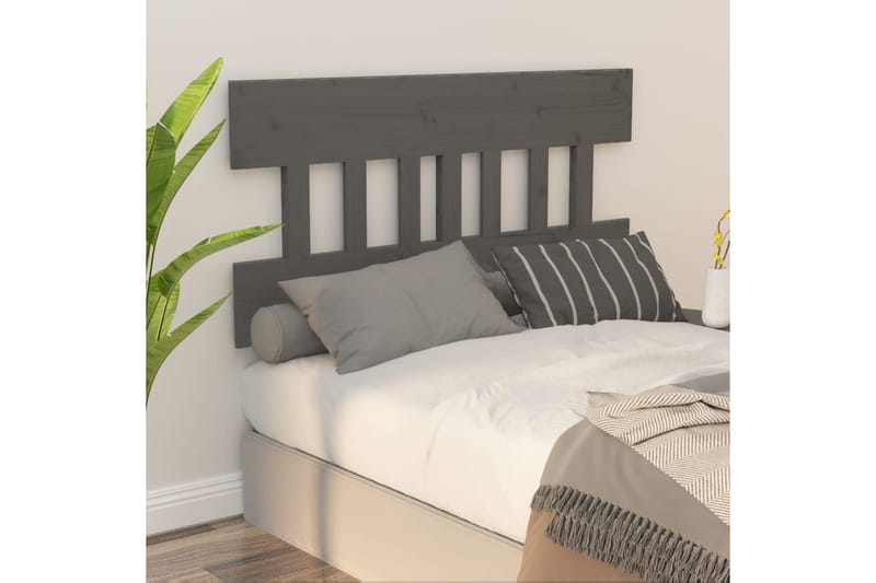 beBasic Sengegavl grå 183,5x3x81 cm heltre furu - GrÃ¥ - Møbler - Senger - Sengetilbehør & sengegavl - Sengegavl