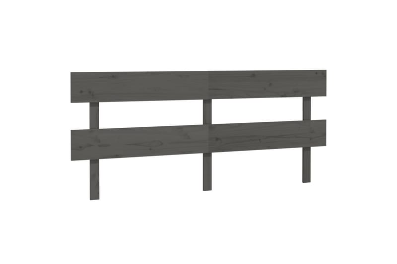 beBasic Sengegavl grå 184x3x81 cm heltre furu - GrÃ¥ - Møbler - Senger - Sengetilbehør & sengegavl - Sengegavl