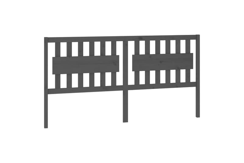 beBasic Sengegavl grå 185,5x4x100 cm heltre furu - GrÃ¥ - Møbler - Senger - Sengetilbehør & sengegavl - Sengegavl