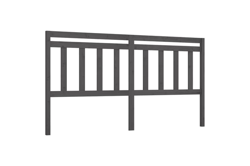 beBasic Sengegavl grå 186x4x100 cm heltre furu - GrÃ¥ - Møbler - Senger - Sengetilbehør & sengegavl - Sengegavl