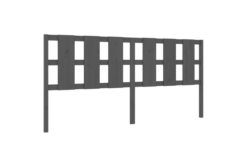 beBasic Sengegavl grå 205,5x4x100 cm heltre furu - GrÃ¥ - Møbler - Senger - Sengetilbehør & sengegavl - Sengegavl