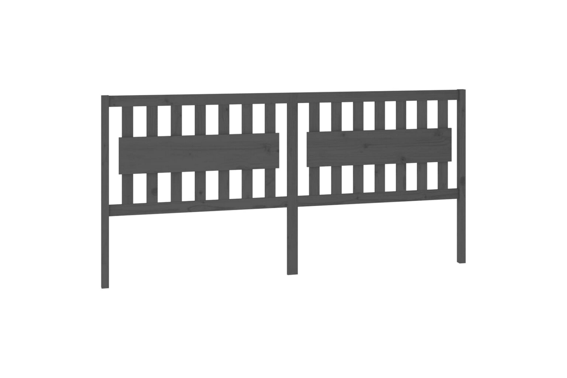 beBasic Sengegavl grå 205,5x4x100 cm heltre furu - GrÃ¥ - Møbler - Senger - Sengetilbehør & sengegavl - Sengegavl