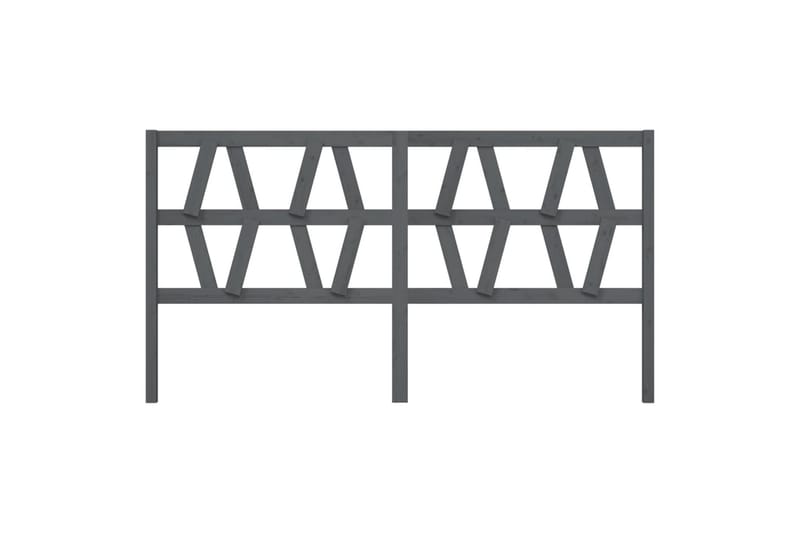 beBasic Sengegavl grå 206x4x100 cm heltre furu - GrÃ¥ - Møbler - Senger - Sengetilbehør & sengegavl - Sengegavl