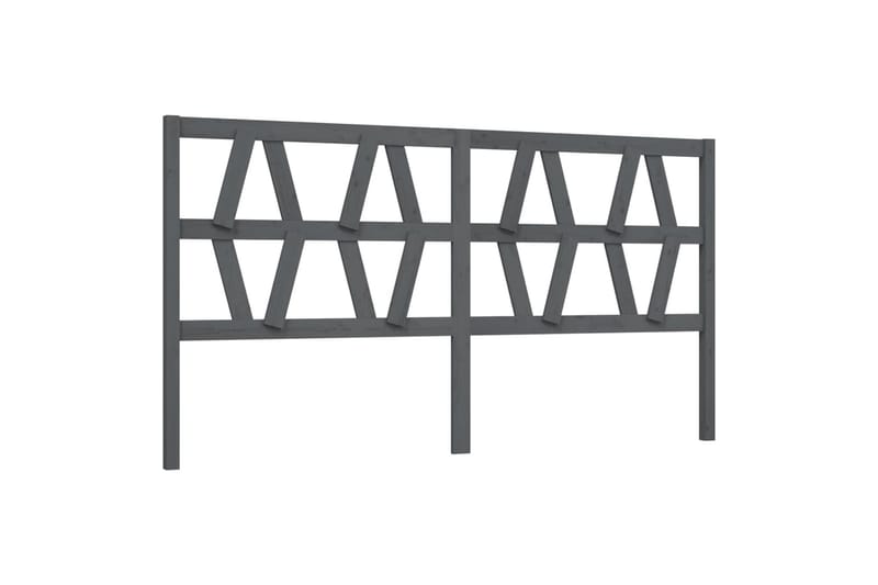 beBasic Sengegavl grå 206x4x100 cm heltre furu - GrÃ¥ - Møbler - Senger - Sengetilbehør & sengegavl - Sengegavl