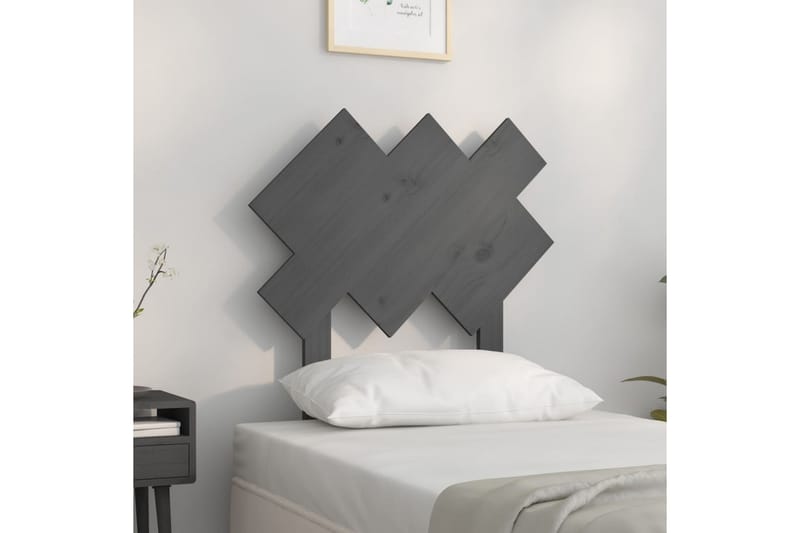 beBasic Sengegavl grå 72,5x3x81 cm heltre furu - GrÃ¥ - Møbler - Senger - Sengetilbehør & sengegavl - Sengegavl