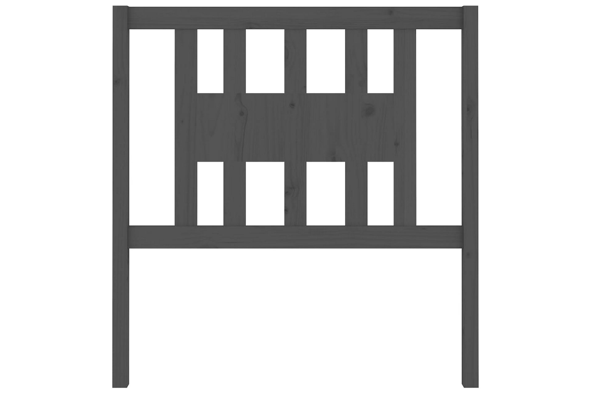 beBasic Sengegavl grå 81x4x100 cm heltre furu - GrÃ¥ - Møbler - Senger - Sengetilbehør & sengegavl - Sengegavl