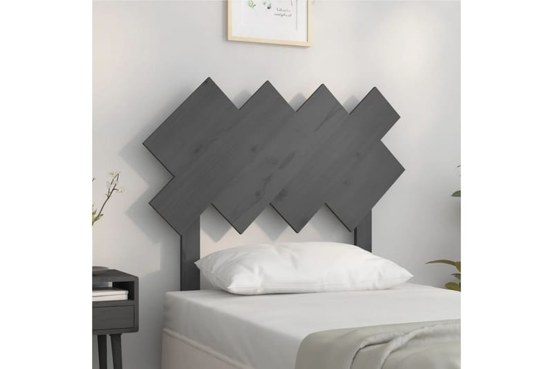beBasic Sengegavl grå 92x3x81 cm heltre furu - GrÃ¥ - Møbler - Senger - Sengetilbehør & sengegavl - Sengegavl