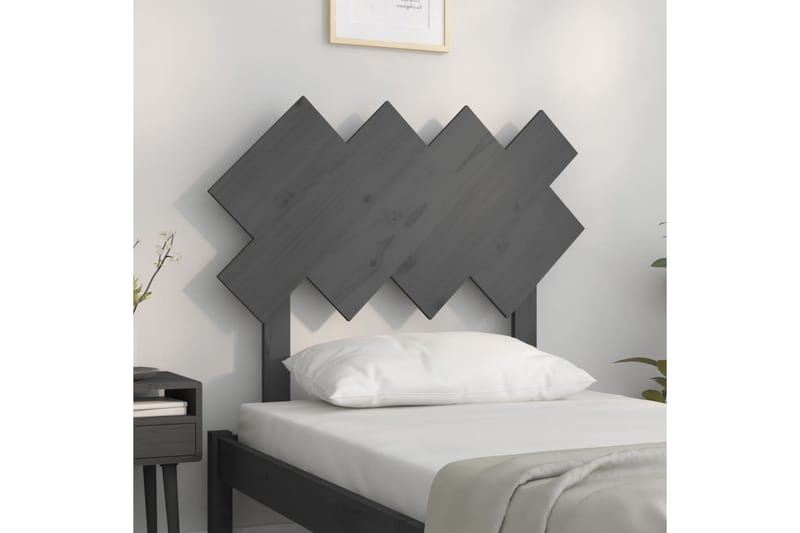 beBasic Sengegavl grå 92x3x81 cm heltre furu - GrÃ¥ - Møbler - Senger - Sengetilbehør & sengegavl - Sengegavl