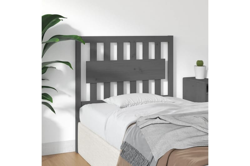 beBasic Sengegavl grå 95,5x4x100 cm heltre furu - GrÃ¥ - Møbler - Senger - Sengetilbehør & sengegavl - Sengegavl