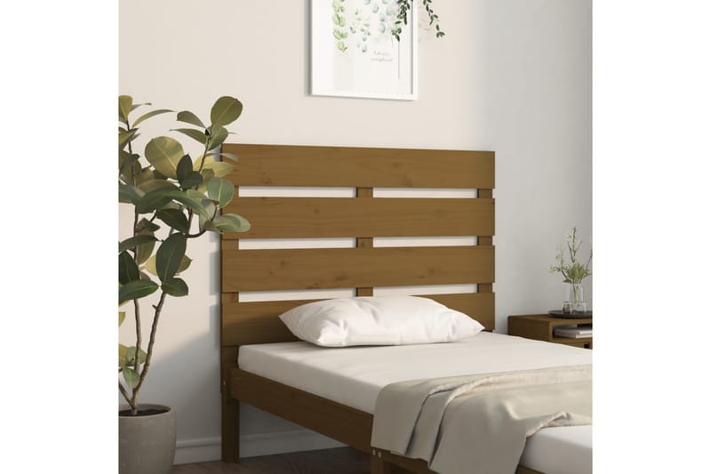 beBasic Sengegavl honningbrun 100x3x80 cm heltre furu - Brun - Møbler - Senger - Sengetilbehør & sengegavl - Sengegavl