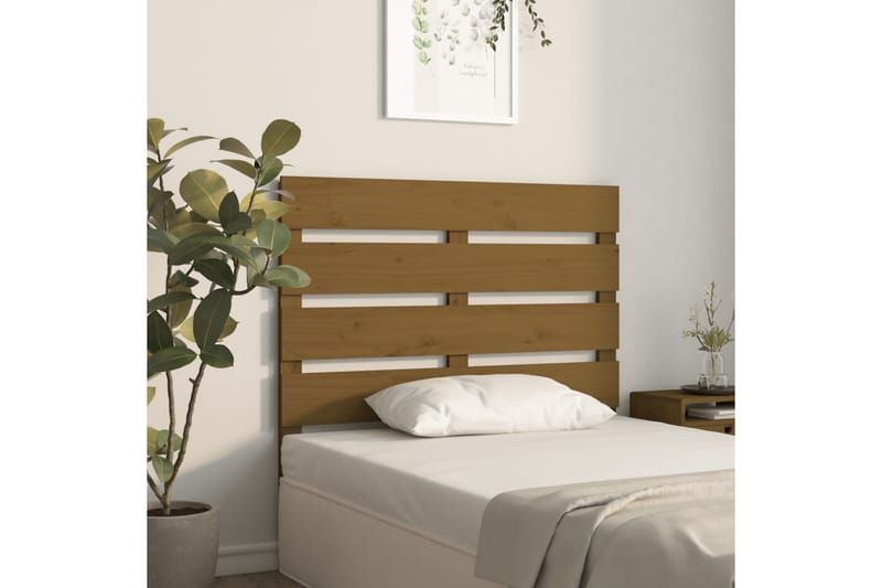 beBasic Sengegavl honningbrun 100x3x80 cm heltre furu - Brun - Møbler - Senger - Sengetilbehør & sengegavl - Sengegavl