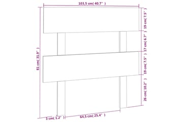 beBasic Sengegavl honningbrun 103,5x3x81 cm heltre furu - Brun - Møbler - Senger - Sengetilbehør & sengegavl - Sengegavl