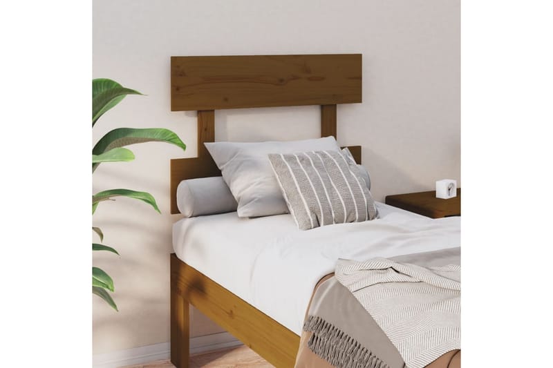 beBasic Sengegavl honningbrun 103,5x3x81 cm heltre furu - Brun - Møbler - Senger - Sengetilbehør & sengegavl - Sengegavl