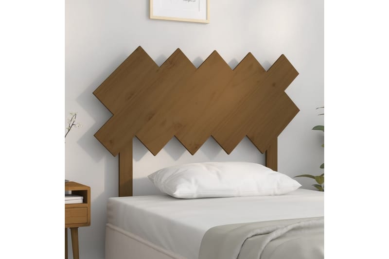 beBasic Sengegavl honningbrun 104 x 3 x 80,5 cm heltre furu - Brun - Møbler - Senger - Sengetilbehør & sengegavl - Sengegavl