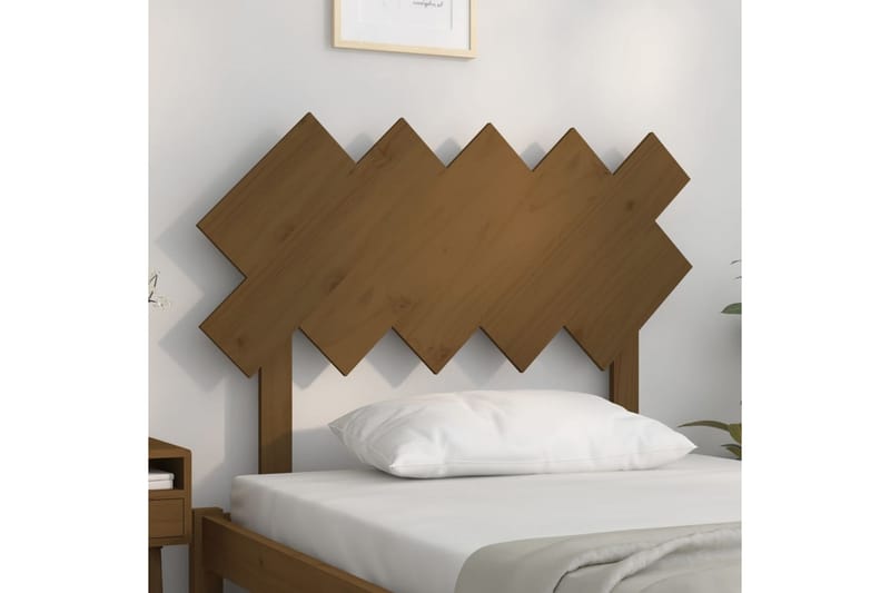 beBasic Sengegavl honningbrun 104 x 3 x 80,5 cm heltre furu - Brun - Møbler - Senger - Sengetilbehør & sengegavl - Sengegavl