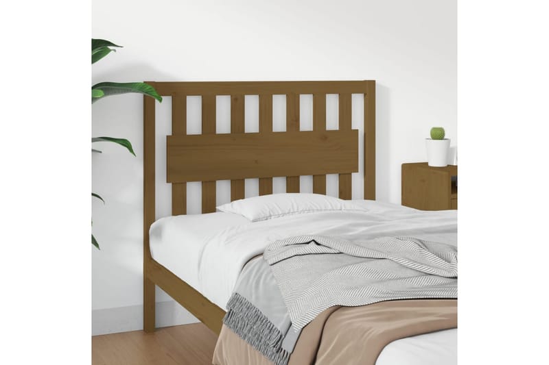beBasic Sengegavl honningbrun 105,5x4x100 cm heltre furu - Brun - Møbler - Senger - Sengetilbehør & sengegavl - Sengegavl