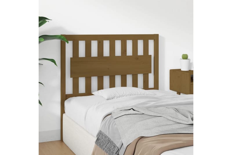 beBasic Sengegavl honningbrun 105,5x4x100 cm heltre furu - Brun - Møbler - Senger - Sengetilbehør & sengegavl - Sengegavl