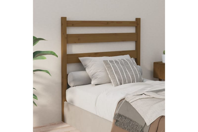 beBasic Sengegavl honningbrun 106x4x100 cm heltre furu - Brun - Møbler - Senger - Sengetilbehør & sengegavl - Sengegavl