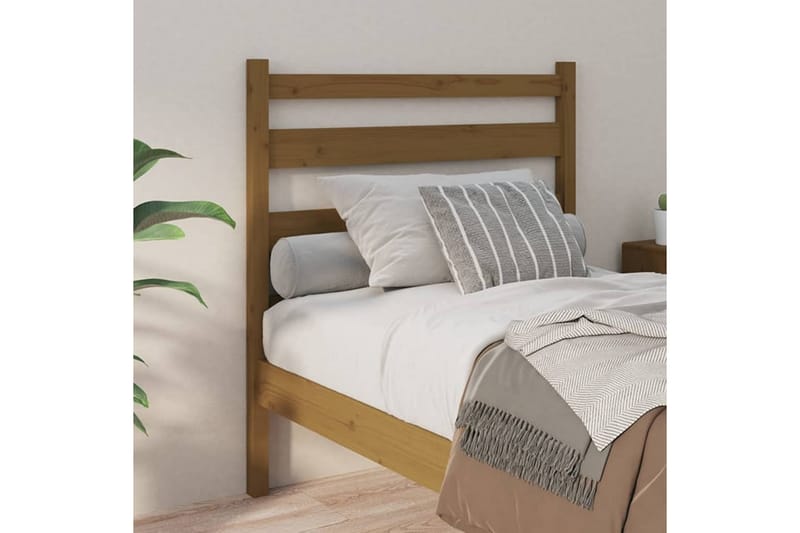 beBasic Sengegavl honningbrun 106x4x100 cm heltre furu - Brun - Møbler - Senger - Sengetilbehør & sengegavl - Sengegavl