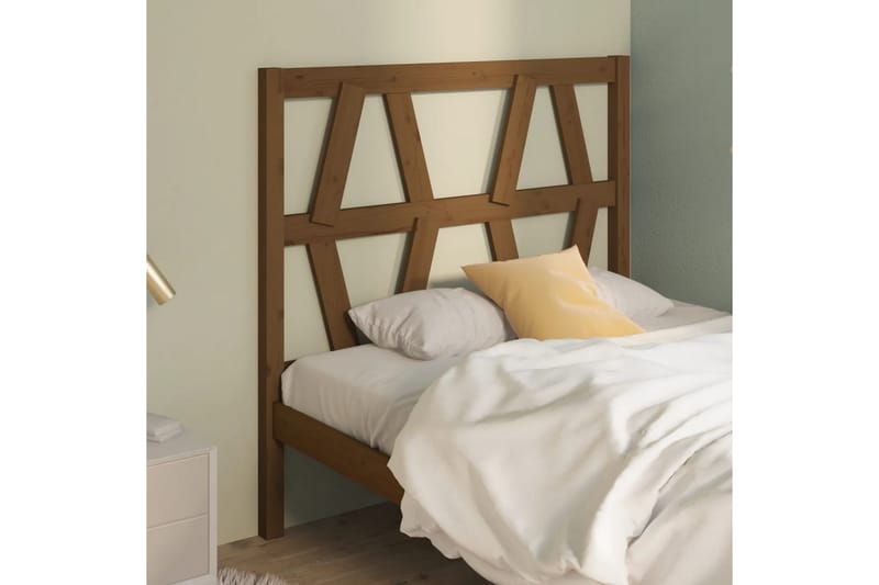 beBasic Sengegavl honningbrun 106x4x100 cm heltre furu - Brun - Møbler - Senger - Sengetilbehør & sengegavl - Sengegavl
