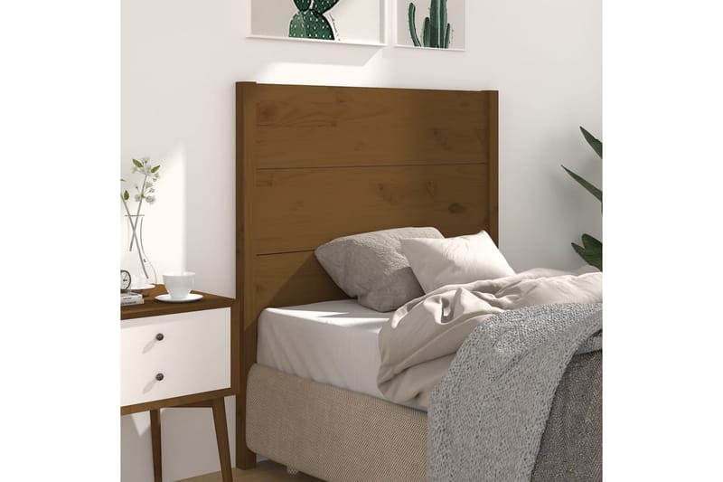 beBasic Sengegavl honningbrun 106x4x100 cm heltre furu - Brun - Møbler - Senger - Sengetilbehør & sengegavl - Sengegavl