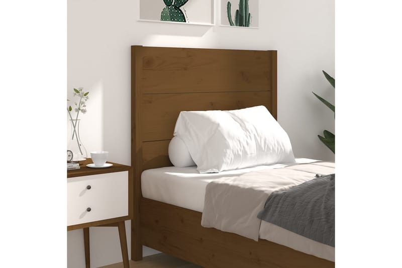 beBasic Sengegavl honningbrun 106x4x100 cm heltre furu - Brun - Møbler - Senger - Sengetilbehør & sengegavl - Sengegavl