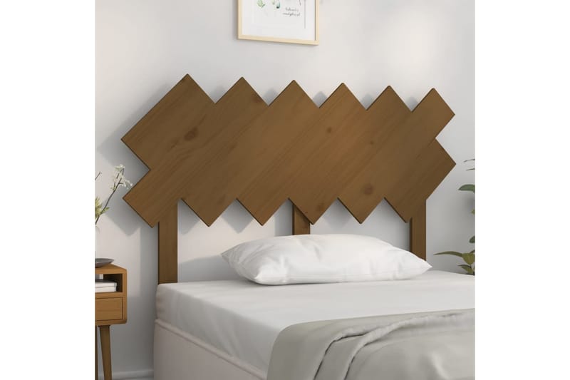 beBasic Sengegavl honningbrun 122,5x3x80,5 cm heltre furu - Brun - Møbler - Senger - Sengetilbehør & sengegavl - Sengegavl