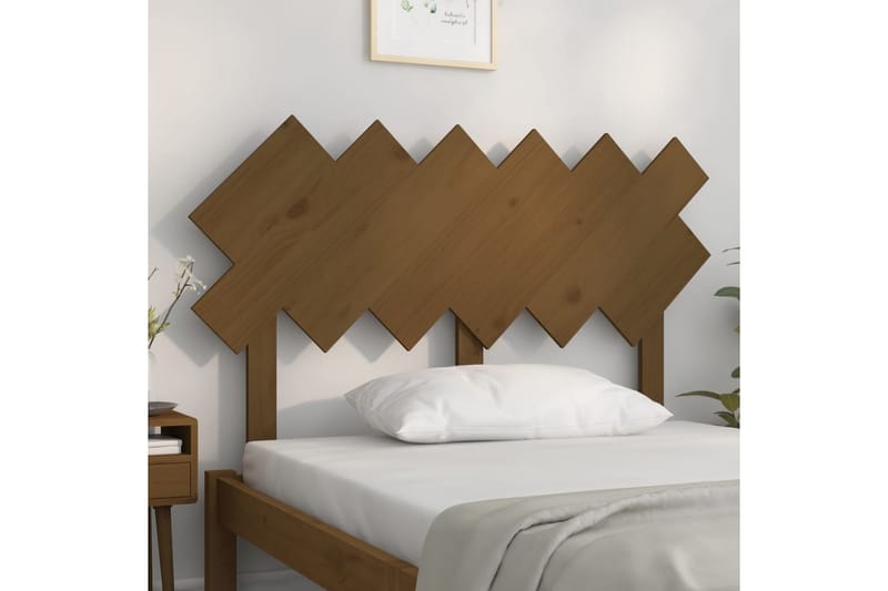 beBasic Sengegavl honningbrun 122,5x3x80,5 cm heltre furu - Brun - Møbler - Senger - Sengetilbehør & sengegavl - Sengegavl