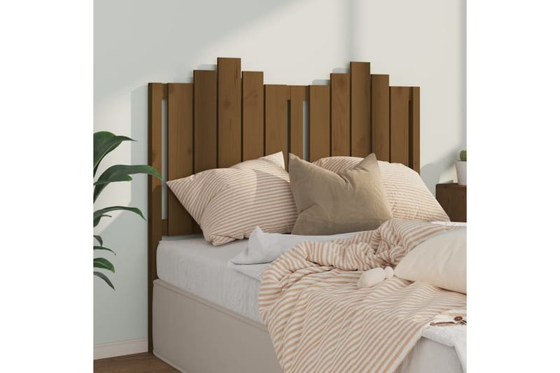 beBasic Sengegavl honningbrun 126x4x100 cm heltre furu - Brun - Møbler - Senger - Sengetilbehør & sengegavl - Sengegavl
