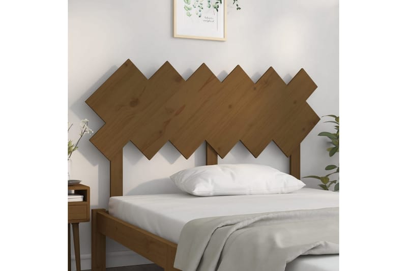 beBasic Sengegavl honningbrun 132x3x81 cm heltre furu - Brun - Møbler - Senger - Sengetilbehør & sengegavl - Sengegavl