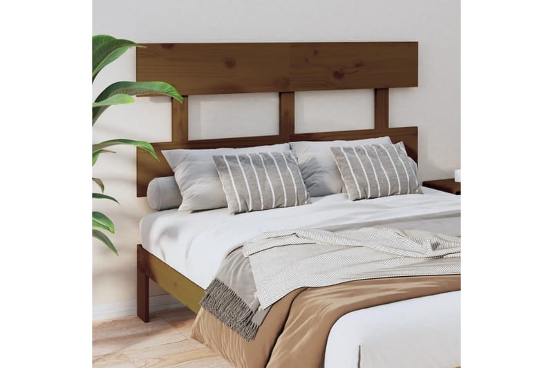 beBasic Sengegavl honningbrun 138x3x81 cm heltre furu - Brun - Møbler - Senger - Sengetilbehør & sengegavl - Sengegavl