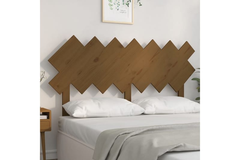 beBasic Sengegavl honningbrun 141x3x80,5 cm heltre furu - Brun - Møbler - Senger - Sengetilbehør & sengegavl - Sengegavl