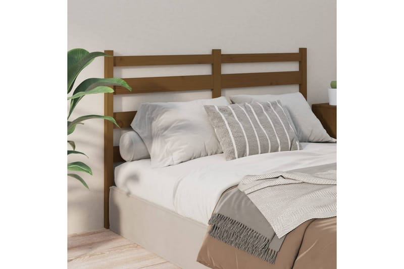 beBasic Sengegavl honningbrun 141x4x100 cm heltre furu - Brun - Møbler - Senger - Sengetilbehør & sengegavl - Sengegavl