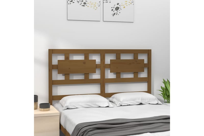 beBasic Sengegavl honningbrun 145,5x4x100 cm heltre furu - Brun - Møbler - Senger - Sengetilbehør & sengegavl - Sengegavl