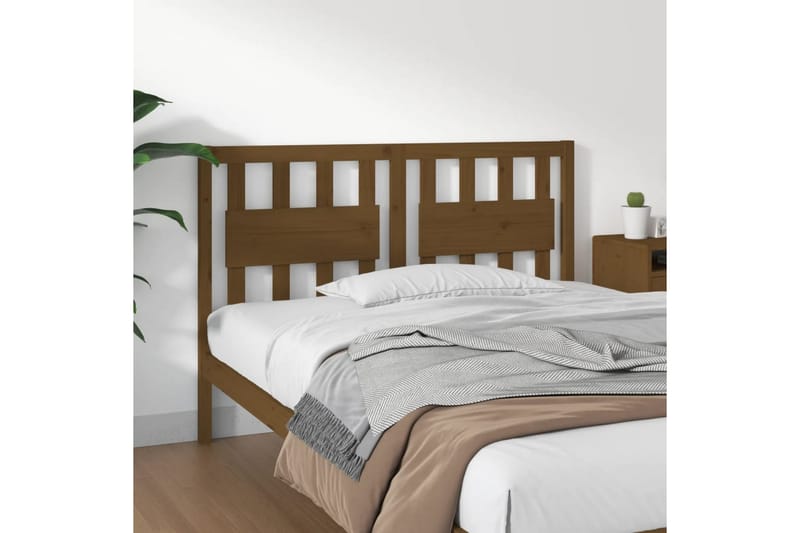 beBasic Sengegavl honningbrun 145,5x4x100 cm heltre furu - Brun - Møbler - Senger - Sengetilbehør & sengegavl - Sengegavl