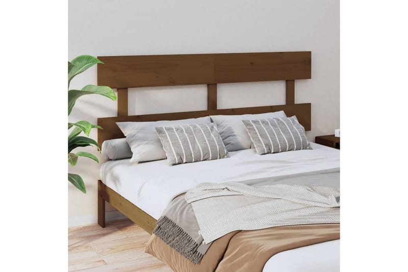 beBasic Sengegavl honningbrun 154x3x81 cm heltre furu - Brun - Møbler - Senger - Sengetilbehør & sengegavl - Sengegavl