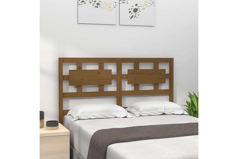 beBasic Sengegavl honningbrun 155,5x4x100 cm heltre furu - Brun - Møbler - Senger - Sengetilbehør & sengegavl - Sengegavl