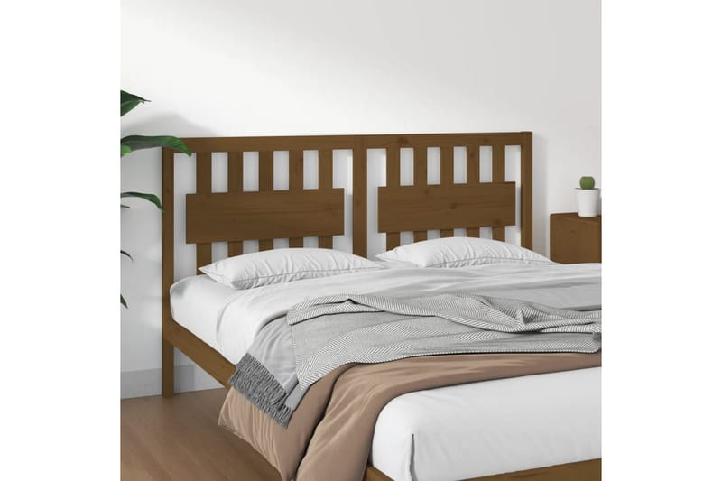 beBasic Sengegavl honningbrun 155,5x4x100 cm heltre furu - Brun - Møbler - Senger - Sengetilbehør & sengegavl - Sengegavl