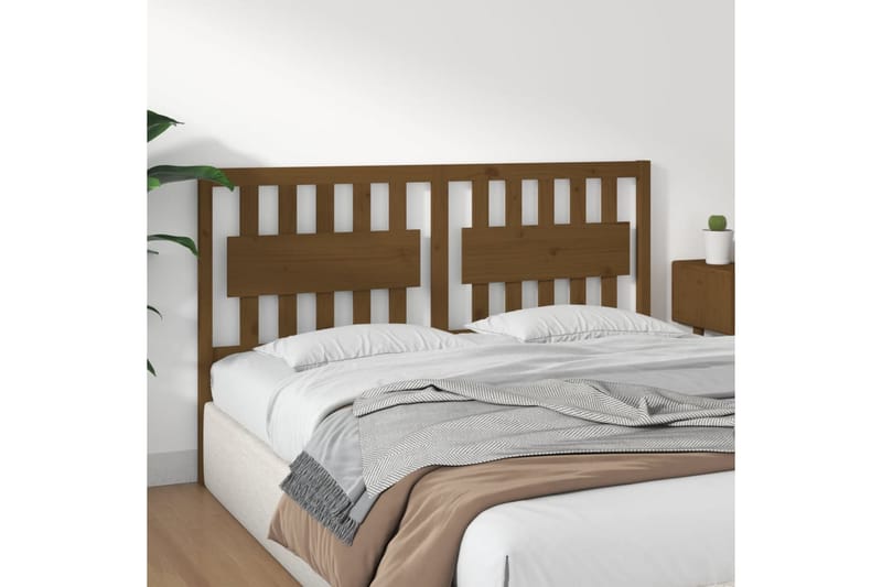 beBasic Sengegavl honningbrun 155,5x4x100 cm heltre furu - Brun - Møbler - Senger - Sengetilbehør & sengegavl - Sengegavl