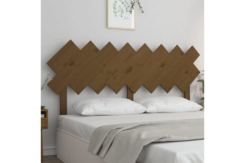 beBasic Sengegavl honningbrun 159,5x3x80,5 cm heltre furu - Brun - Møbler - Senger - Sengetilbehør & sengegavl - Sengegavl