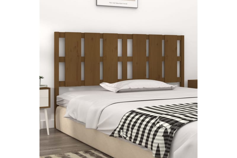 beBasic Sengegavl honningbrun 165,5x4x100 cm heltre furu - Brun - Møbler - Senger - Sengetilbehør & sengegavl - Sengegavl