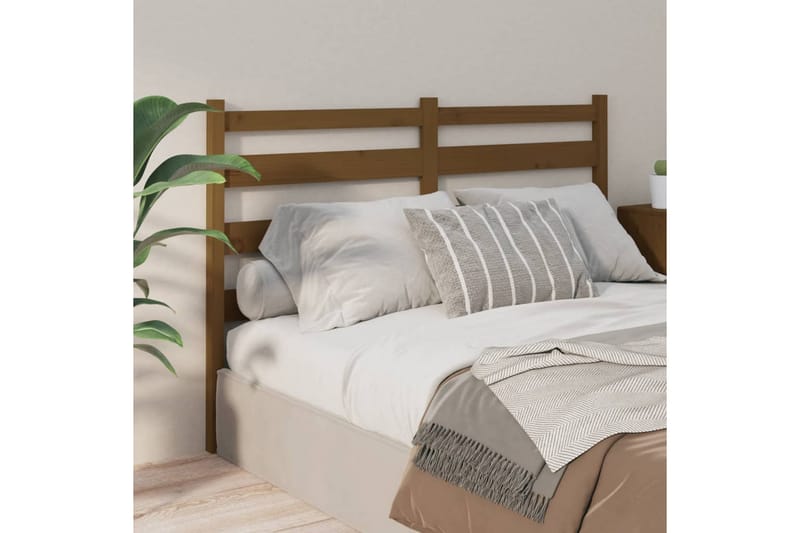 beBasic Sengegavl honningbrun 166x4x100 cm heltre furu - Brun - Møbler - Senger - Sengetilbehør & sengegavl - Sengegavl