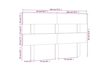 beBasic Sengegavl honningbrun 184x3x81 cm heltre furu - Brun - Møbler - Senger - Sengetilbehør & sengegavl - Sengegavl