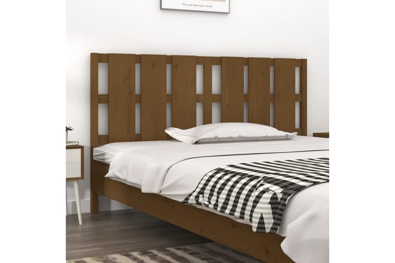 beBasic Sengegavl honningbrun 185,5x4x100 cm heltre furu - Brun - Møbler - Senger - Sengetilbehør & sengegavl - Sengegavl