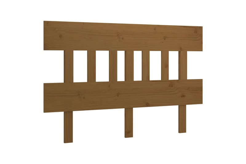 beBasic Sengegavl honningbrun 203,5x3x81 cm heltre furu - Brun - Sengegavl