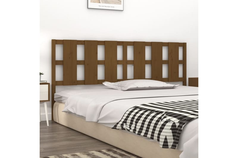 beBasic Sengegavl honningbrun 205,5x4x100 cm heltre furu - Brun - Møbler - Senger - Sengetilbehør & sengegavl - Sengegavl