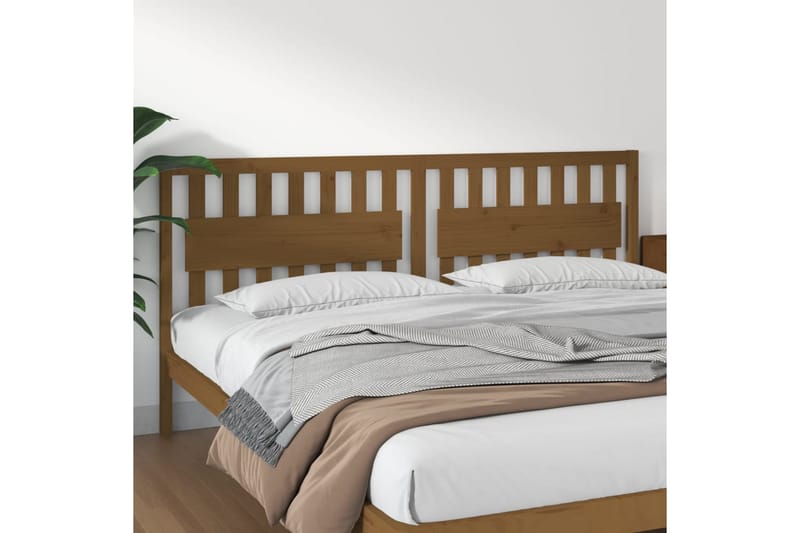 beBasic Sengegavl honningbrun 205,5x4x100 cm heltre furu - Brun - Møbler - Senger - Sengetilbehør & sengegavl - Sengegavl